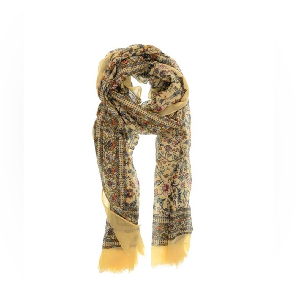 SOFT YELLOW MULTI BOHO GARDEN SCARF